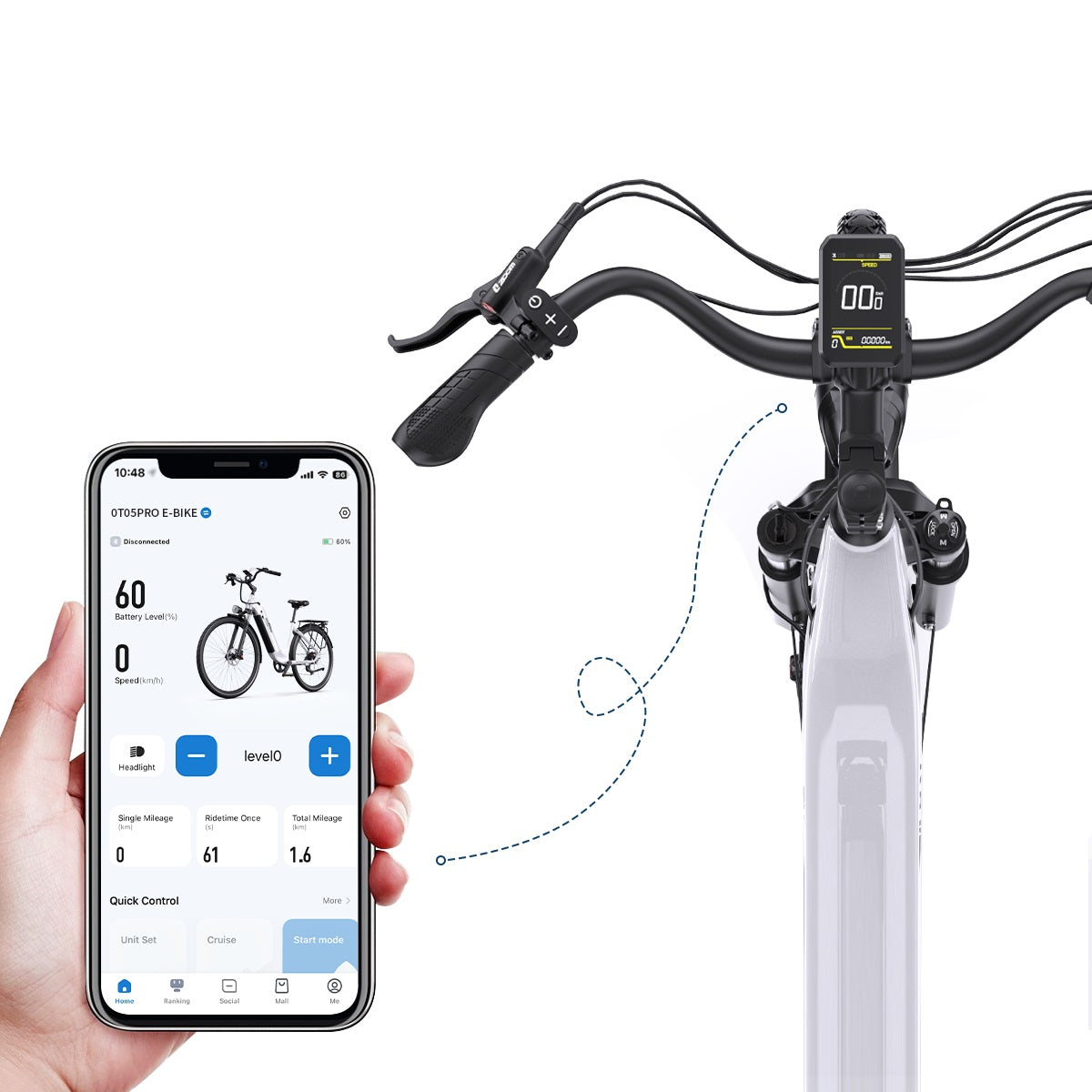 202-Onesport OT05 Pro Vélo Électrique de Ville