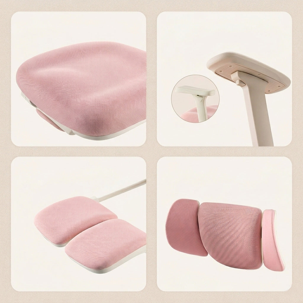 YZ1001 - Chaise de bureau ergonomique rose