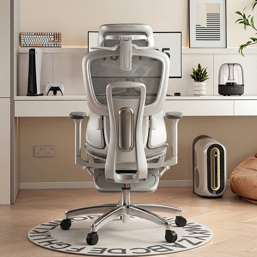 YZ1002 - Chaise de bureau ergonomique grise