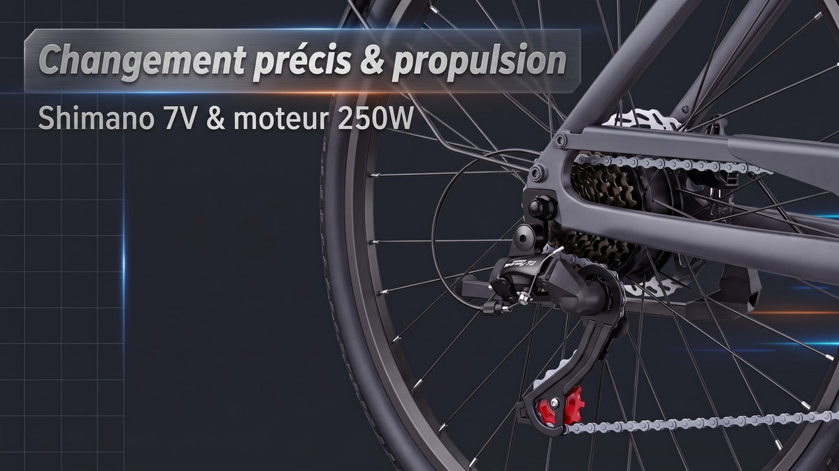 后驱电机与禧玛诺变速 (Drivetrain & Precision Shifting)