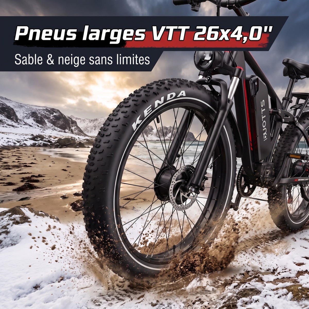 建大4.0英寸越野宽胎的全地形通行力